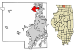 Winnebago County Illinois Incorporated and Unincorporated areas Rockton Highlighted